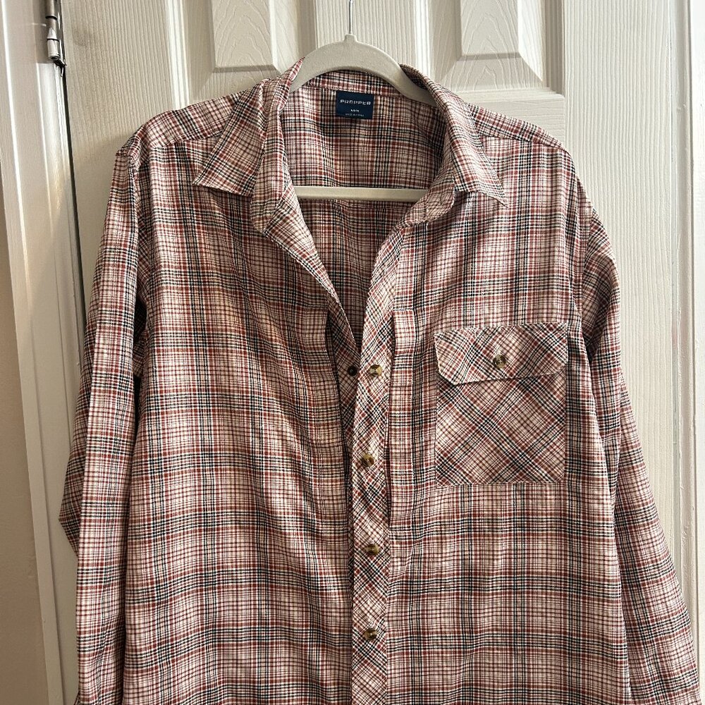 SOLD Propper Tactical Covert Button-Up Long Sleeve Shirt Hidden Closure Red